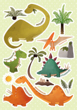 Laden Sie das Bild in den Galerie-Viewer, Wandsticker Wandtattoo Aufkleber Dinosaurier