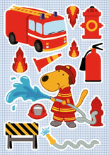 Laden Sie das Bild in den Galerie-Viewer, Wandsticker Wandtattoo Aufkleber Feuerwehr