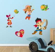 Laden Sie das Bild in den Galerie-Viewer, Wandsticker Wandtattoo Aufkleber Jake Nimmerland Piraten