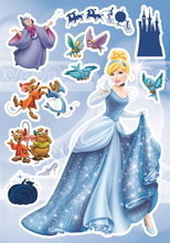 Laden Sie das Bild in den Galerie-Viewer, Wandsticker Wandtattoo Aufkleber Cinderella