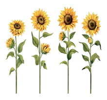 Laden Sie das Bild in den Galerie-Viewer, Wandsticker Wandtattoo Aufkleber Sonnenblumen XL