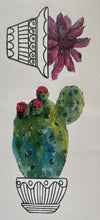 Laden Sie das Bild in den Galerie-Viewer, Wandsticker Wandtattoo Aufkleber Kakteen