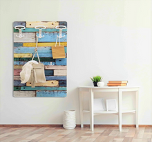 Laden Sie das Bild in den Galerie-Viewer, Wandgarderobe Garderobenpaneel Shabby farbig