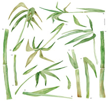 Laden Sie das Bild in den Galerie-Viewer, Wandsticker Wandtattoo Aufkleber Bambus XL
