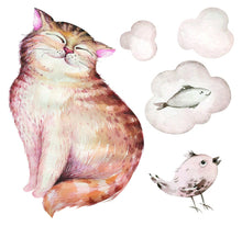Laden Sie das Bild in den Galerie-Viewer, Wandsticker Wandtattoo Aufkleber Katzen