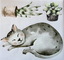Laden Sie das Bild in den Galerie-Viewer, Wandsticker Wandtattoo Aufkleber Katzen
