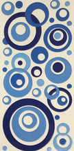 Laden Sie das Bild in den Galerie-Viewer, Aufkleber Sticker Kreise Punkte blau 3D-Optik