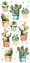 Laden Sie das Bild in den Galerie-Viewer, Aufkleber Sticker Kakteen 3D-Optik