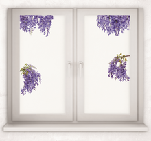 Laden Sie das Bild in den Galerie-Viewer, Fenstersticker Aufkleber Blütenzweig Blauregen