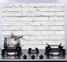 Laden Sie das Bild in den Galerie-Viewer, Klebefolie Spritzschutz Wandschutz Steine Weiß