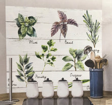 Laden Sie das Bild in den Galerie-Viewer, Klebefolie Spritzschutz Wandschutz Kräuter Shabby