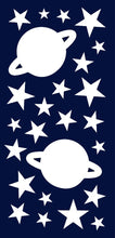 Laden Sie das Bild in den Galerie-Viewer, Wandsticker Leuchtsticker Sterne Rakete