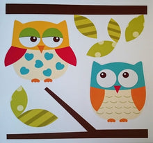 Laden Sie das Bild in den Galerie-Viewer, Wandsticker Leuchtsticker Eulen