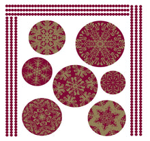 Laden Sie das Bild in den Galerie-Viewer, Wandsticker Wandtattoo Weihnachtskugeln