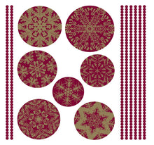 Laden Sie das Bild in den Galerie-Viewer, Wandsticker Wandtattoo Weihnachtskugeln