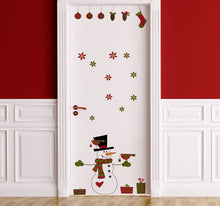 Laden Sie das Bild in den Galerie-Viewer, Wandsticker Wandtattoo Weihnachten Schneemann