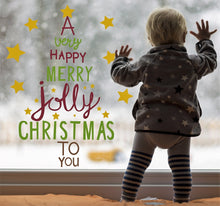 Laden Sie das Bild in den Galerie-Viewer, Fenstersticker Wandsticker Weihnachten Weihnachtsbaum farbig