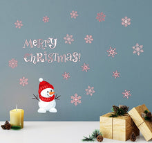 Laden Sie das Bild in den Galerie-Viewer, Fenstersticker Wandsticker Weihnachten Schneemann