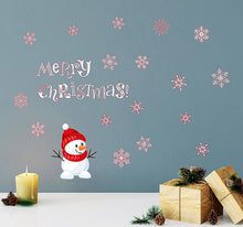 Laden Sie das Bild in den Galerie-Viewer, Wandsticker Fenstersticker Weihnachten Schneemann