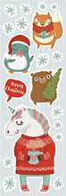 Laden Sie das Bild in den Galerie-Viewer, Fenstersticker Wandsticker Weihnachten Einhorn