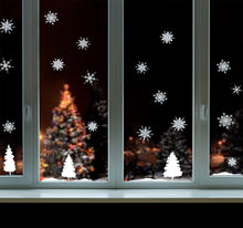 Laden Sie das Bild in den Galerie-Viewer, Fenstersticker Wandsticker Weihnachten Schneeflocken