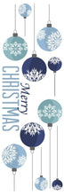 Laden Sie das Bild in den Galerie-Viewer, Fenstersticker Wandsticker Weihnachtskugeln Blau
