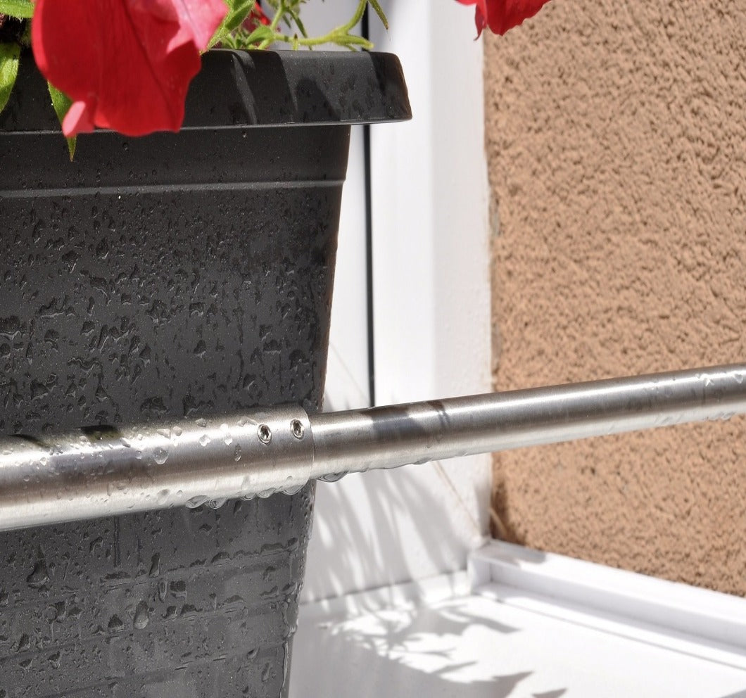 Blumenkastenhalterung 60cm bis 1m » Edelstahl & ohne Bohren
