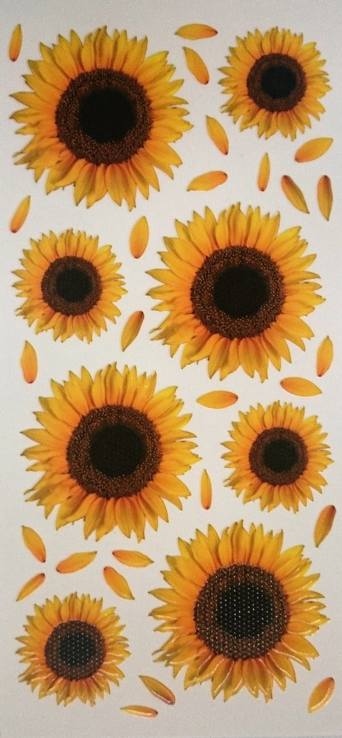 Aufkleber Sticker Sonnenblumen 3D-Optik