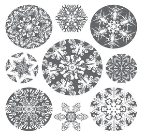 Fenstersticker Weihnachten Schneekristalle