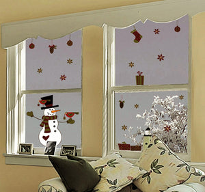 Fenstersticker Weihnachten Schneemann