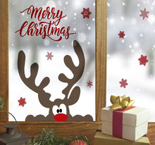 Laden Sie das Bild in den Galerie-Viewer, Wandsticker Fenstersticker Weihnachten Rentier
