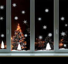 Laden Sie das Bild in den Galerie-Viewer, Fenstersticker Wandsticker Weihnachten Schneeflocken
