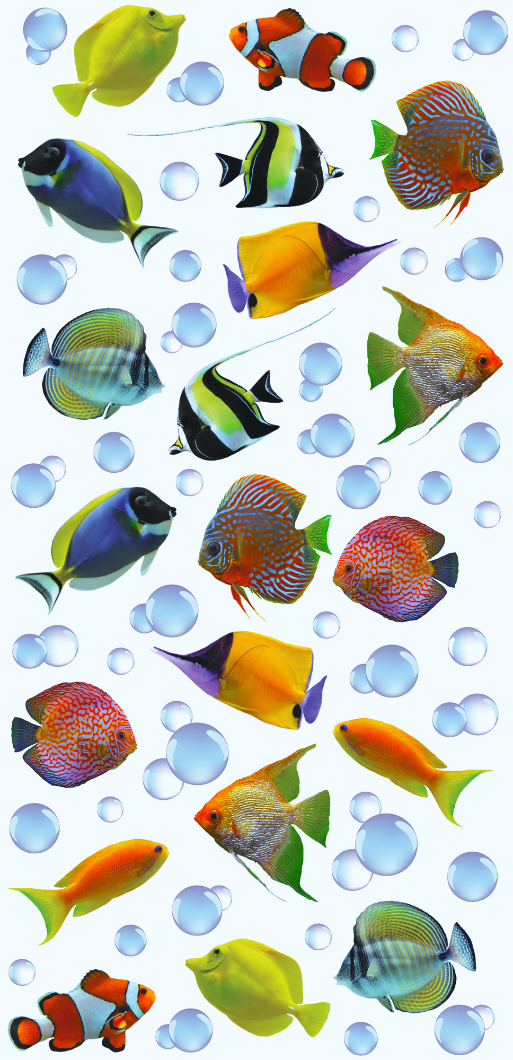 Aufkleber Sticker Fische 3D-Optik