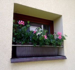 Blumenkastenhalterung f. Fensterbänke Edelstahl ohne Bohren